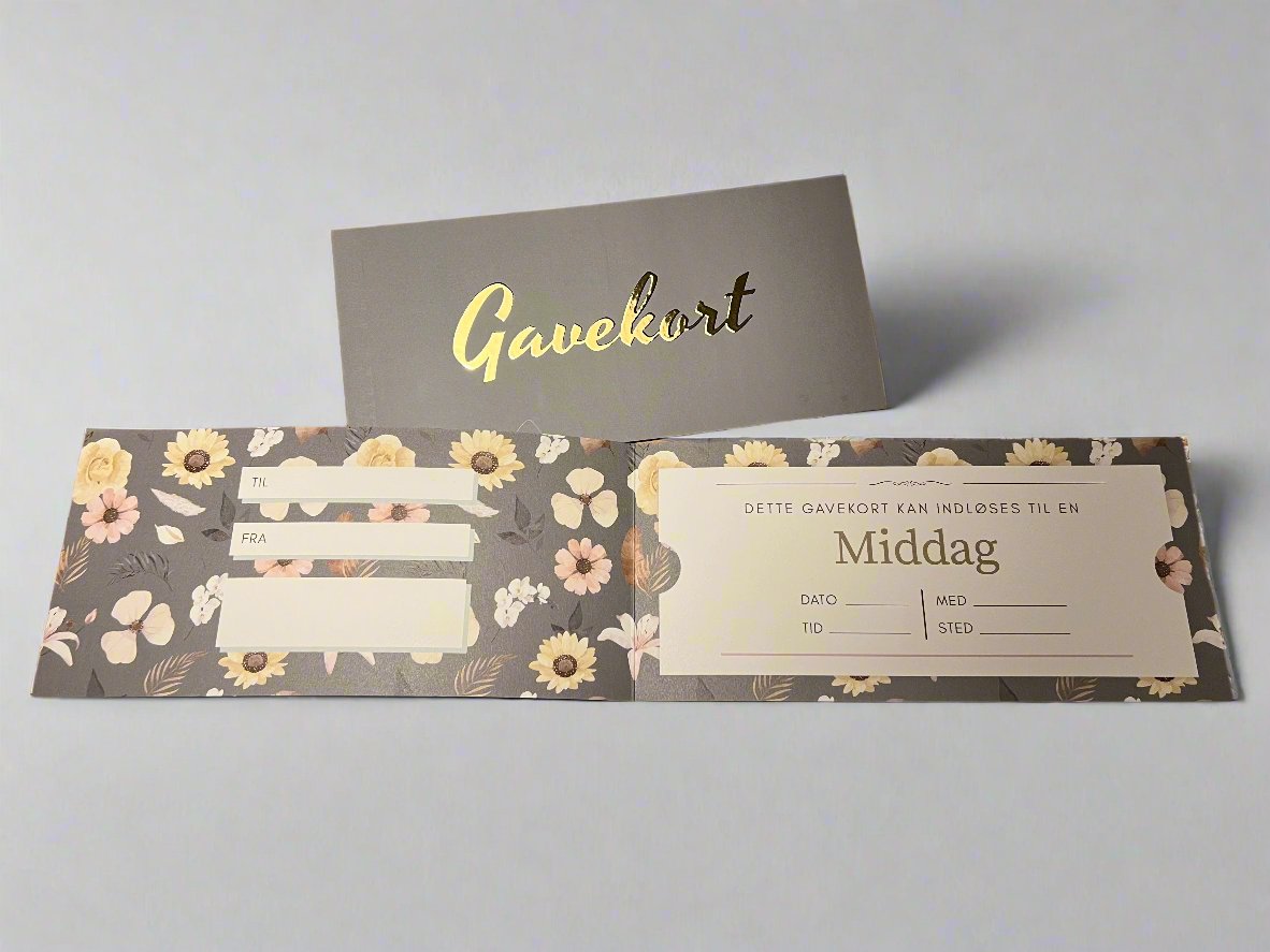 Gavekort skabelon - Middag
