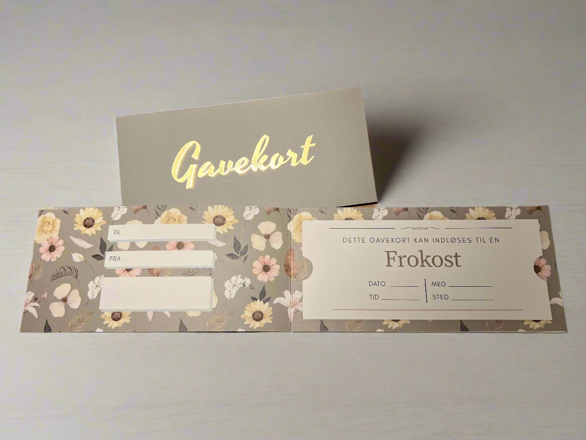 Gavekort skabelon - Frokost