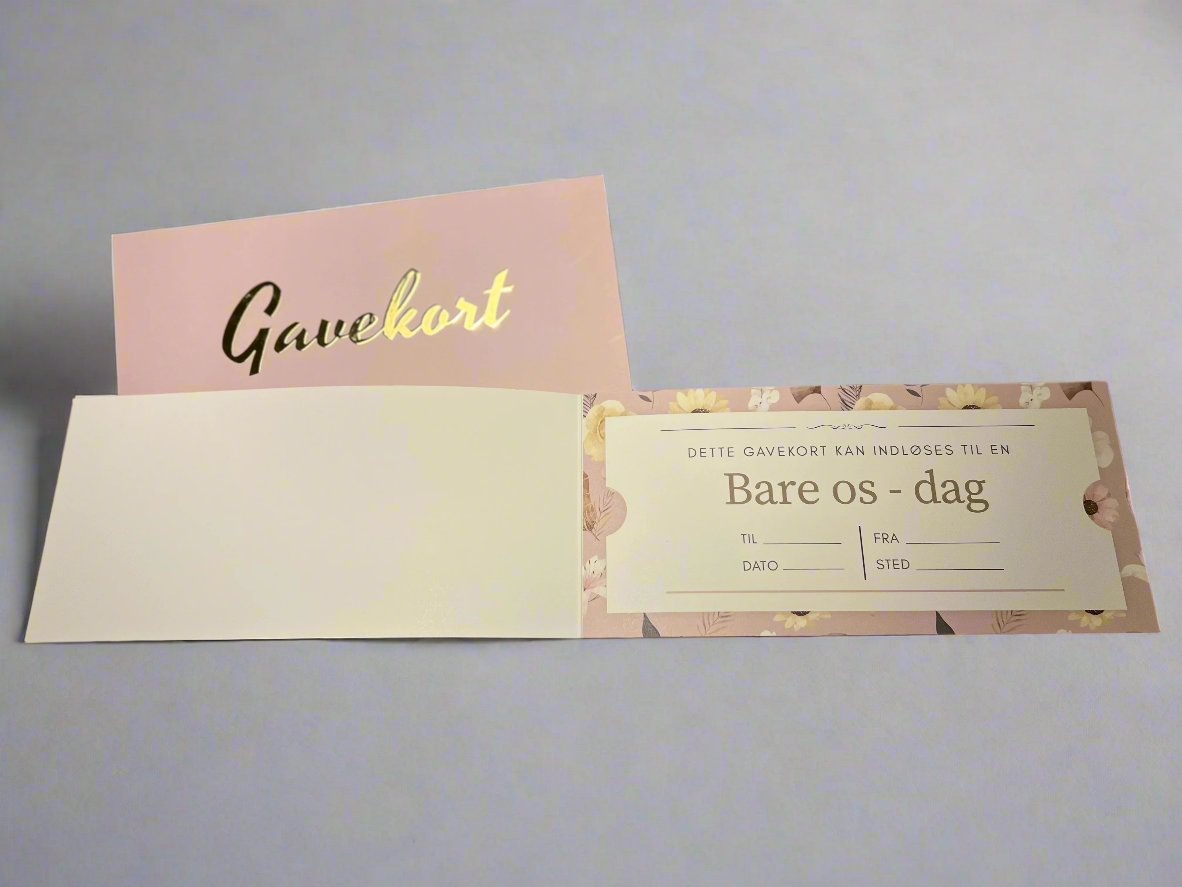 Gavekortskabelon - Bare os - dag