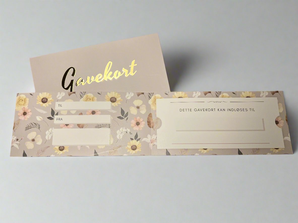 Gavekort skabelon -med blankt felt