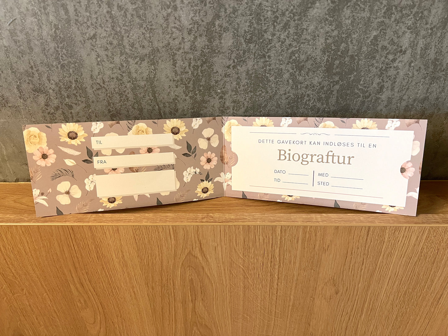 Gavekort skabelon - Biograftur
