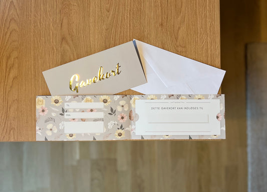 Gavekort skabelon -med blankt felt