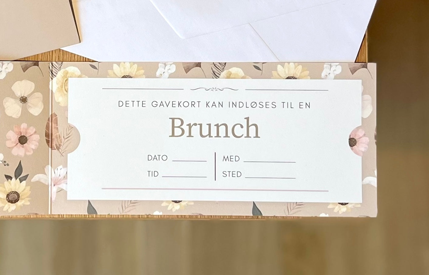 Gavekort skabelon - Brunch