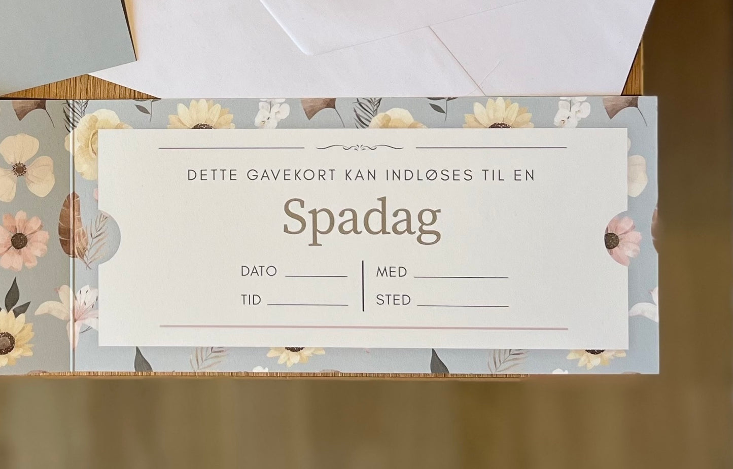 Gavekort skabelon - Spadag